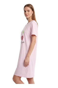 Bavlněná noční košile krátký rukáv Cherry GB-6819