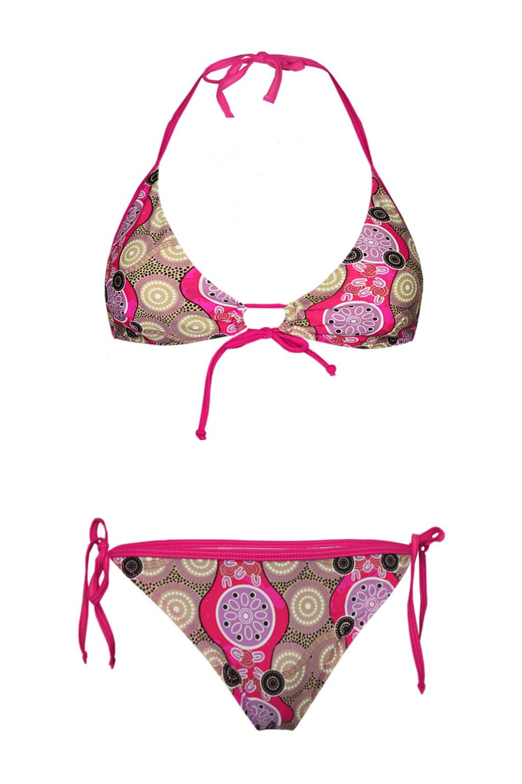 Solo trojúhelníkové bikiny s ornamenty