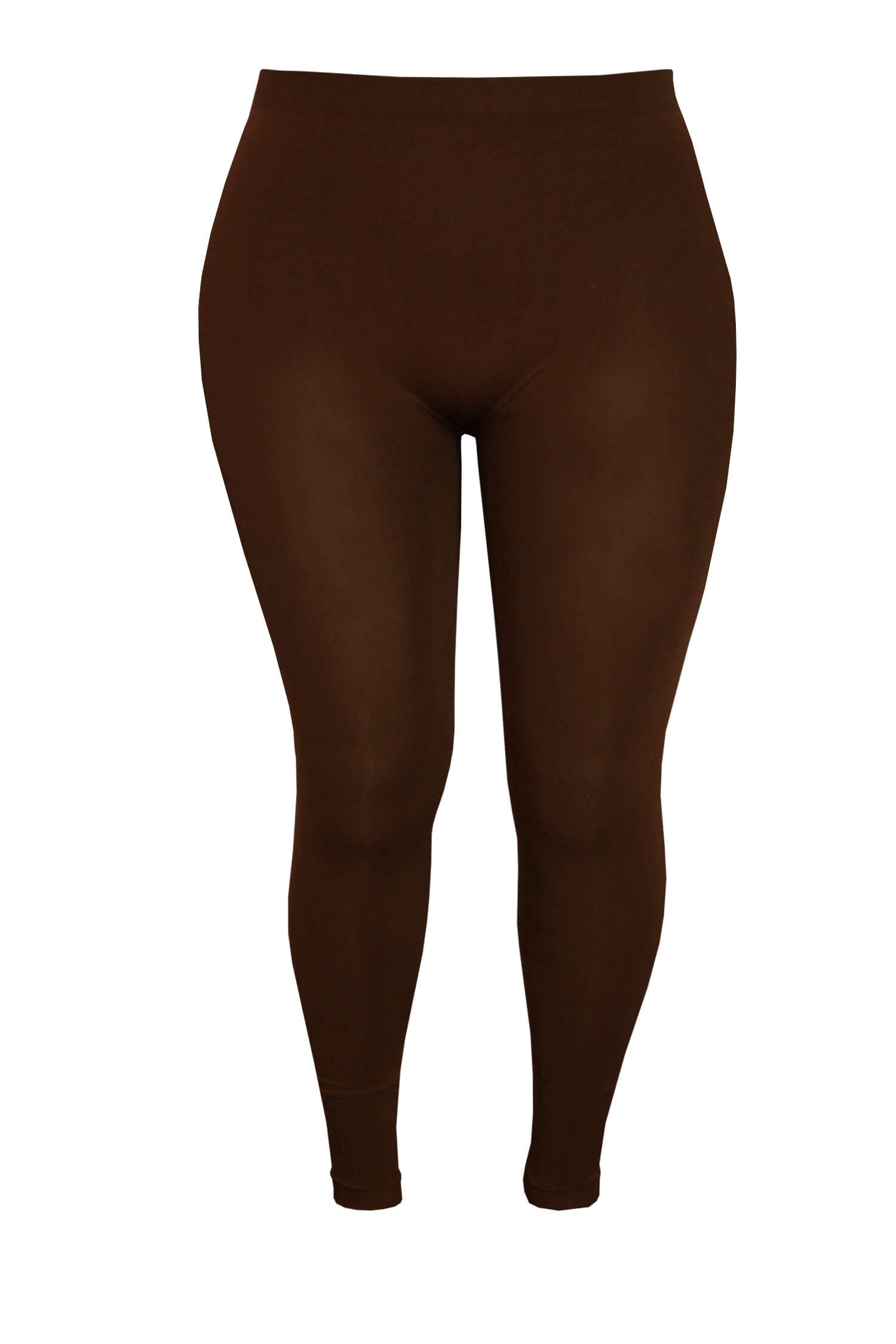 Dámské pružné legíny prodloužené-čokoládové D9903