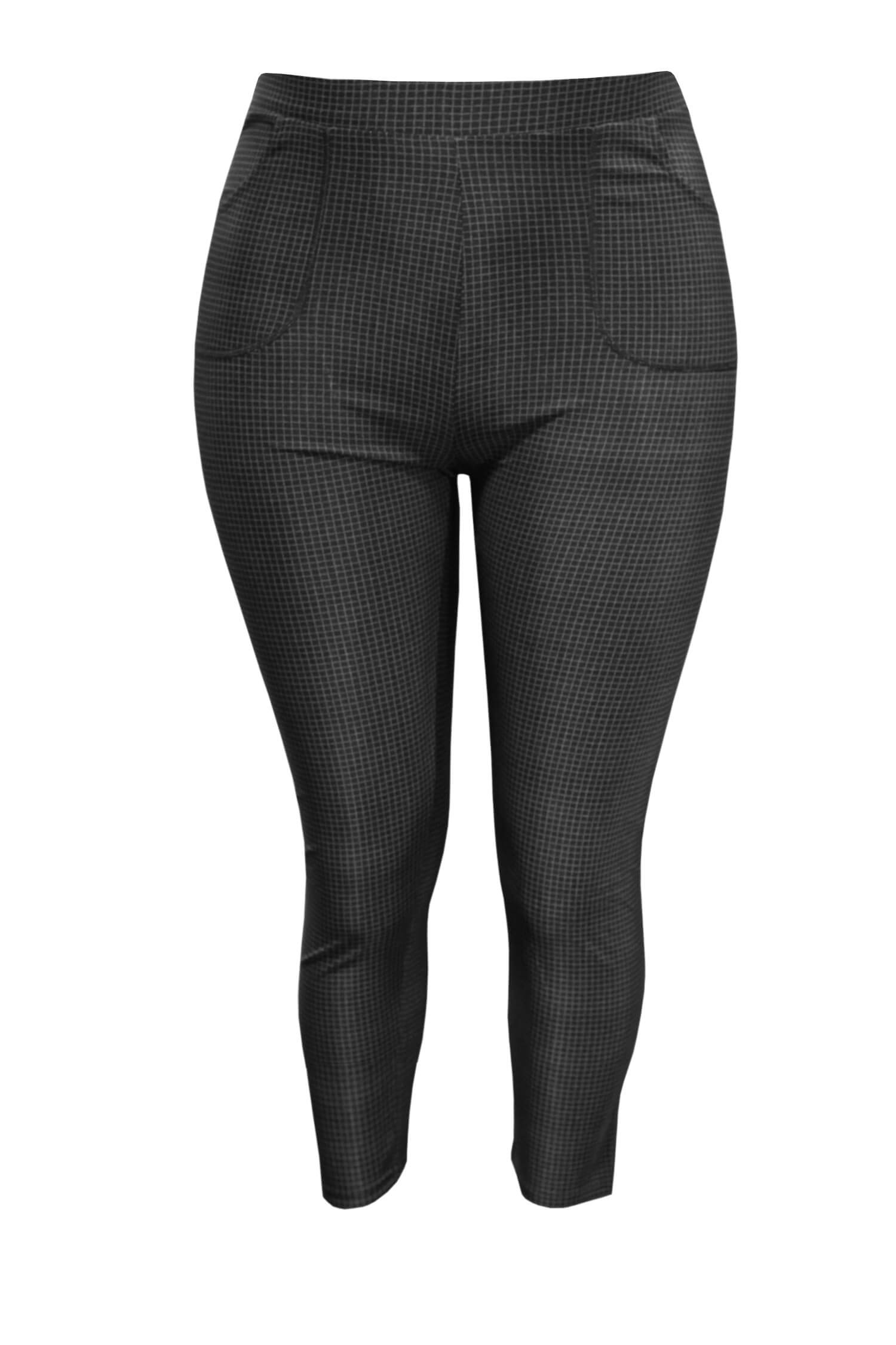 Tmavošedé společenské legíny 7/8 délky 420