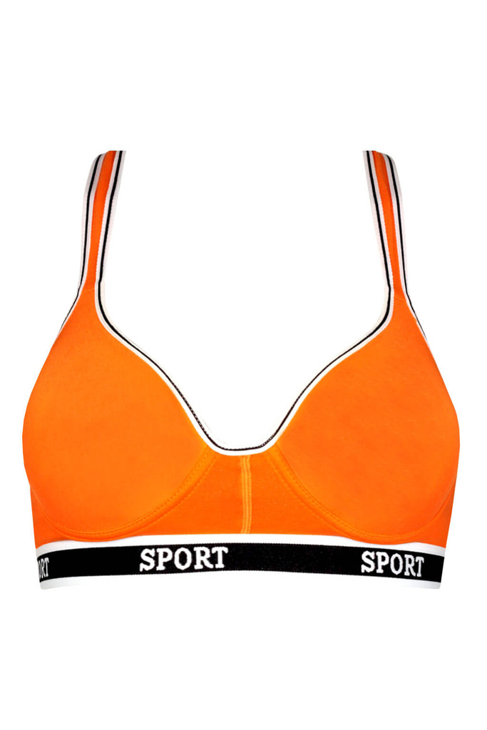 Katty bra - sportovní vyztužená oranžová 80C