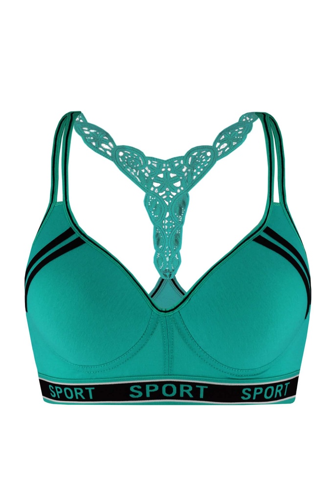 Mon Cheri Sport podprsenka s krajkou zelená 80B