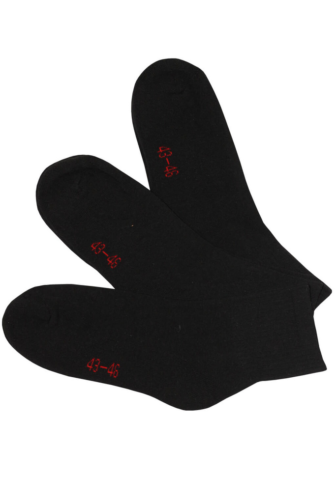 Sport froté ponožky MW3401B - 3páry černá 35-38