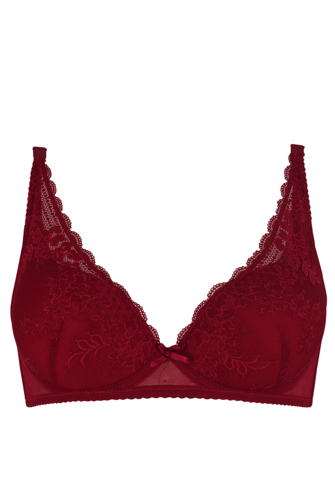 Lupia krajková push-up podprsenka vínová 75C