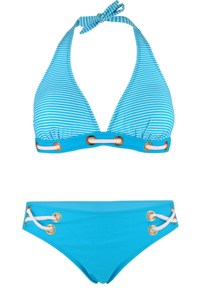 Blue Shark dvojdílné plavky s proužky S295 světle modrá XL