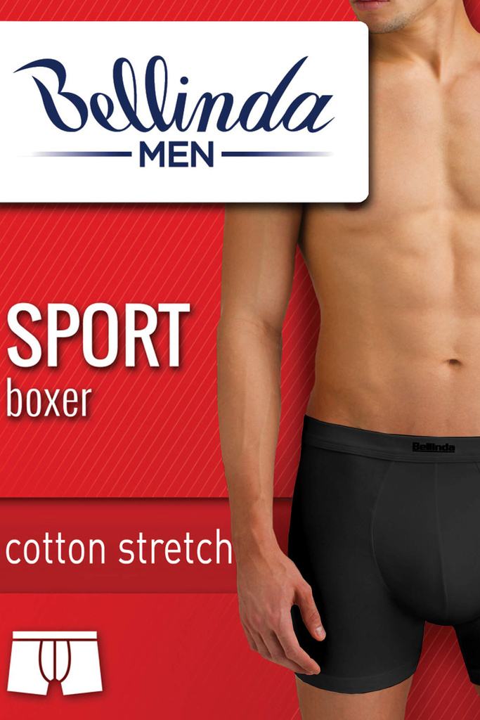BMEN delší nohavička Sport Bellinda boxerky bavlna -BU858445