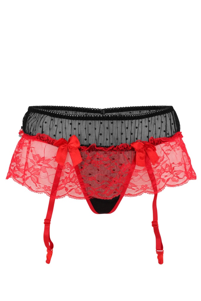 Alisana svůdná tanga s podvazkovým pásem 3302