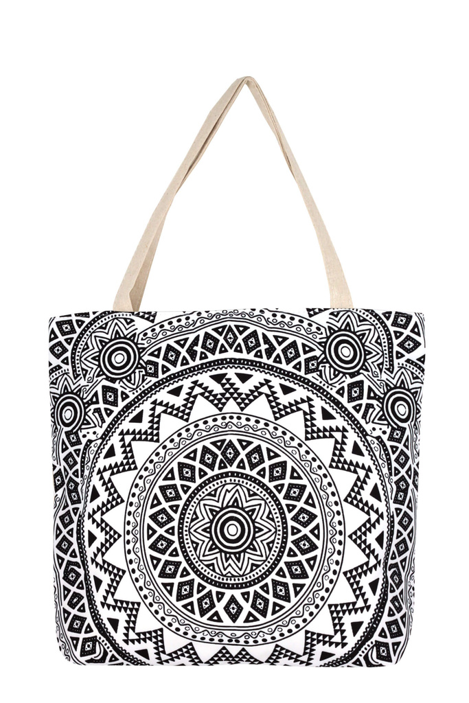 Classic Mandala plážová kabelka bílá