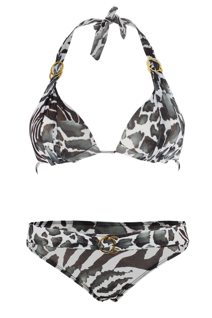 Phala animal bikiny zvířecí vzor S320 bílá XL