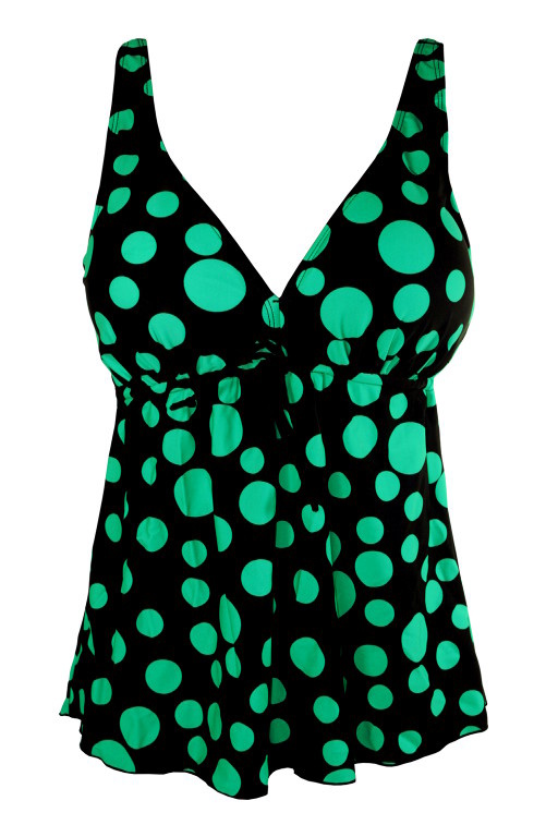 Selite Pink tankini tílko - plavky S136-5 zelená 4XL