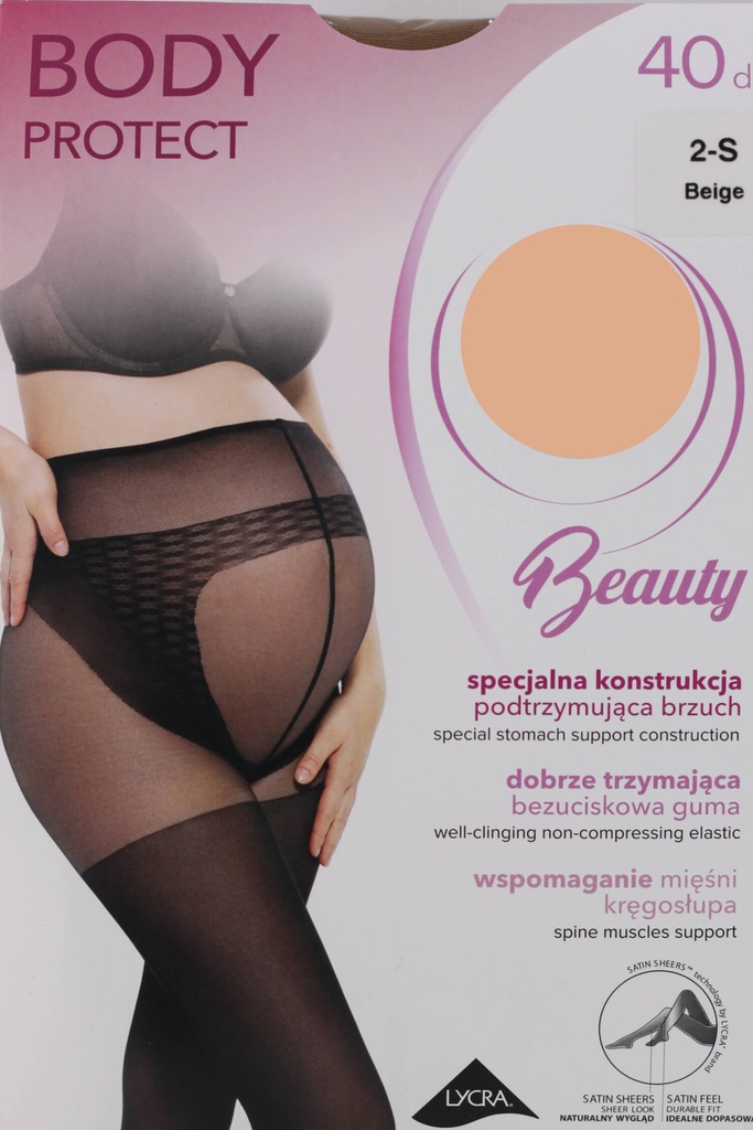 Body Protect tělové punčochové kalhoty pro těhotné - 40 denů