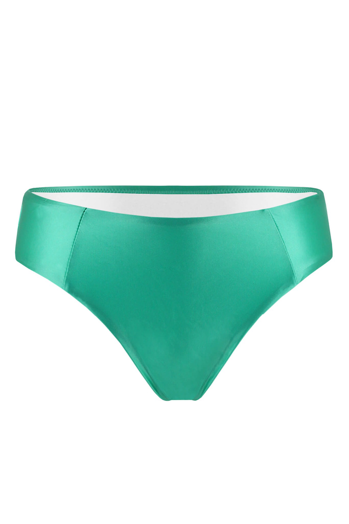 Satin Green spodní díl plavek S1039