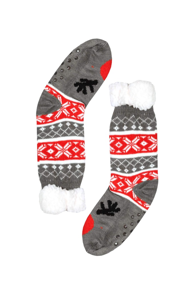 Christmas style ponožky s beránkem dětské CW232 tmavě šedá 31-34