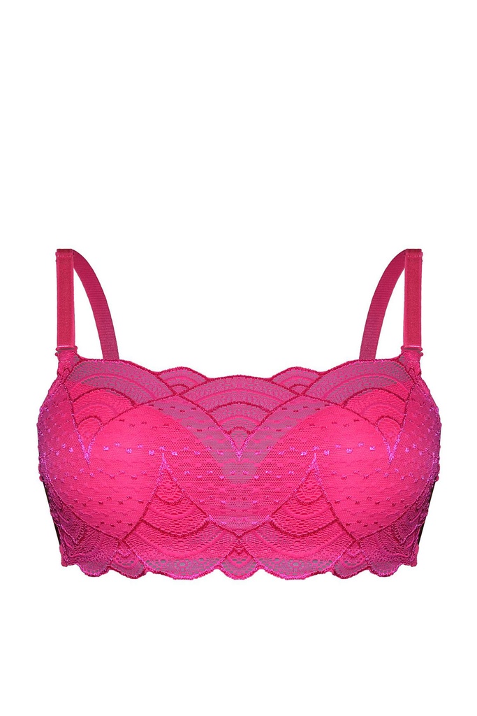 Aliet push-up krajkový pás s kosticemi B110 růžová 70B