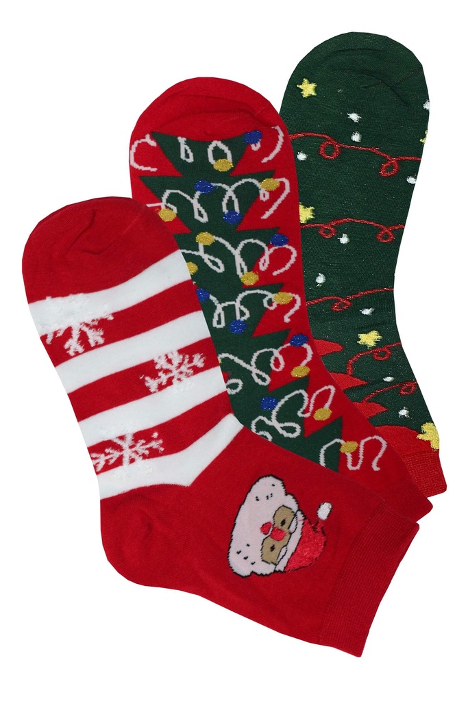 Merry Christmas ponožky v dárkovém balení - 3 páry