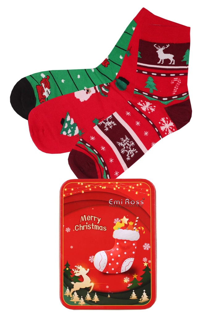 Trio pack II Vánoční ponožky 19851MC vícebarevná 43-46