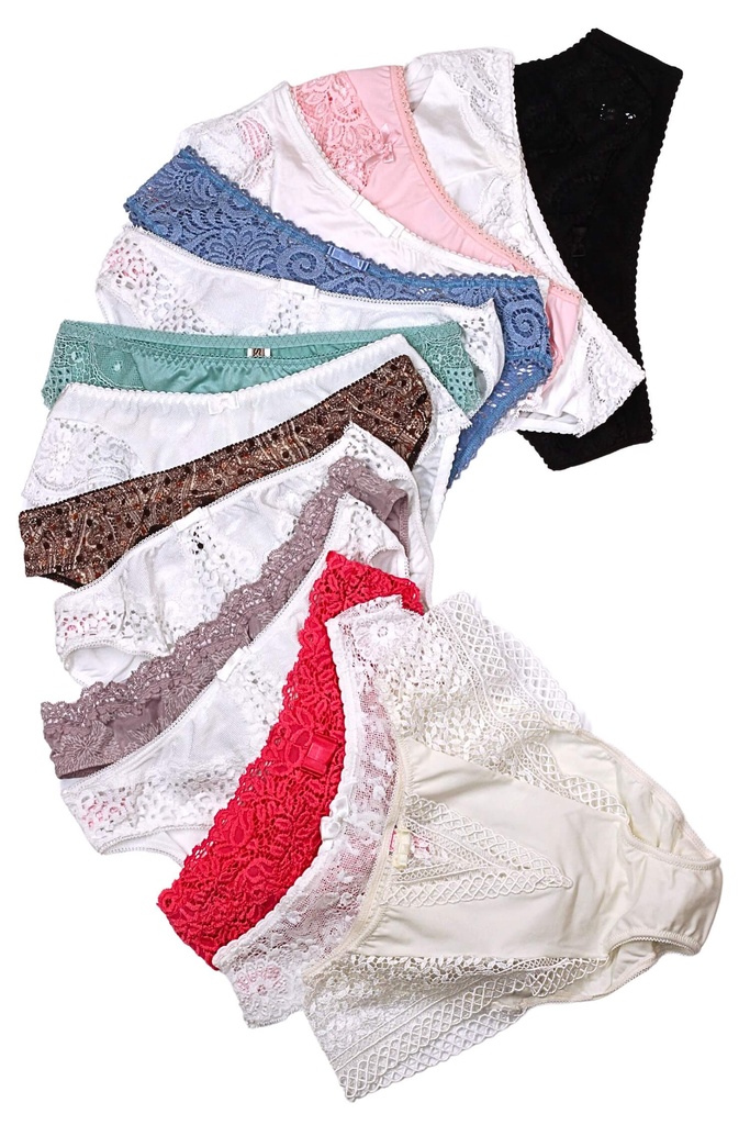 Inka krajkové kalhotky s vyšším sedem - 3bal