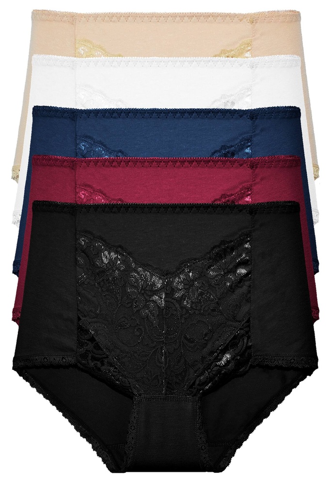 Radka vysoké kalhotky s krajkou 9084 - 3bal