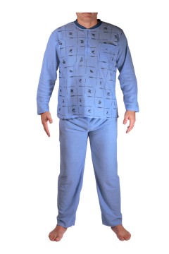 Karel froté pyžamo pánské 3F-785-27 světle modrá 3XL
