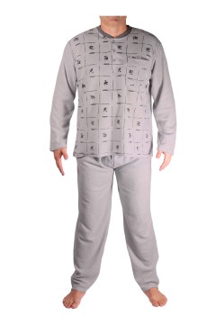 Karel froté pyžamo pánské 3F-785-27 šedá 3XL