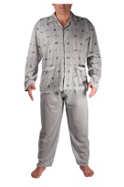 Bohumil propínací pyžamo dlouhé 2F-791-721 světle šedá 4XL