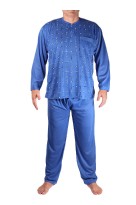 Bohumír pánské pyžamo dlouhé nohavice světle modrá 3XL
