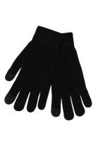 Libuška pletené rukavice na telefon 329 tmavé černá