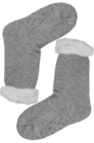 Hřejivé ponožky s protiskluzem Chic šedivá světlá světle šedá 38-42