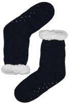 Hřejivé ponožky s protiskluzem Chic kobaltová tmavá tmavě modrá 42-44