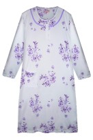 Blaženka hřejivá noční košile pod kolena 6551 světle fialová 3XL