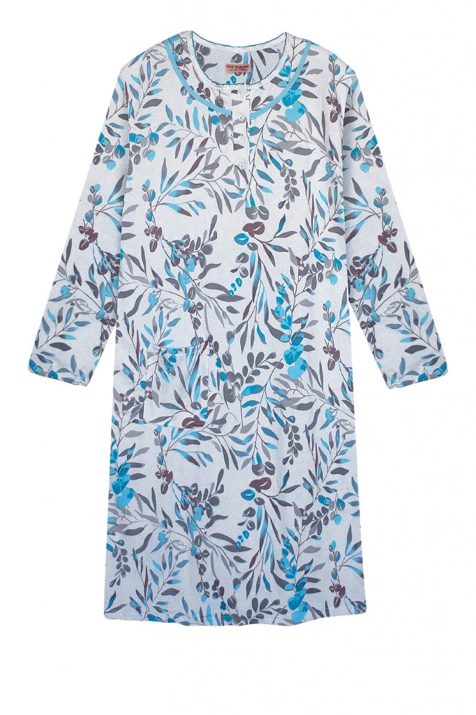 Emilka hřejivá noční košile pod kolena 6552