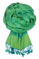 Venezia kašmírový šál - pašmína_96 zelená