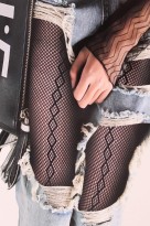 Net Socks děrované punčocháče 873 černá