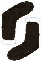 Hřejivé ponožky s protiskluzem Chic khaki tmavá tmavě hnědá 42-44