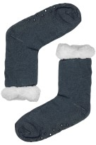 Hřejivé ponožky s protiskluzem Chic šedivá holubí šedomodrá 42-44