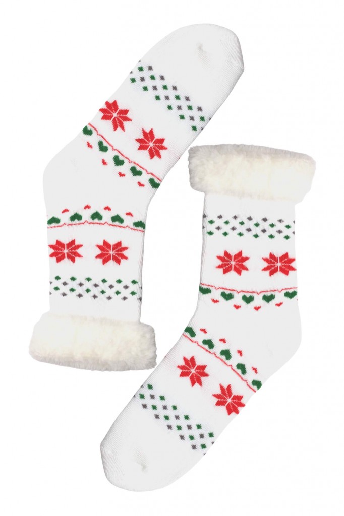 Alpaca Thermo ponožky s chlupem FK8203 bílá 35-38