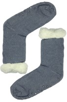 Hřejivé ponožky s protiskluzem Chic šedivá holubí šedomodrá 35-38