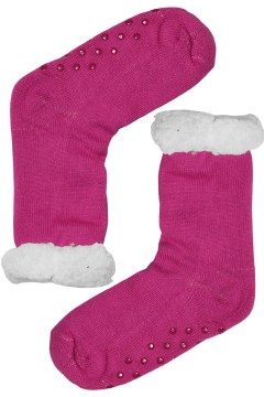 Hřejivé ponožky s protiskluzem Chic pink tmavě růžová 35-38