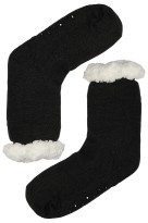 Hřejivé ponožky s protiskluzem Chic antracitová tmavá černá 42-44