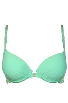 Geraldine Color Bra s předním i zadním zapínáním světle zelená 70B