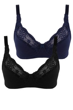 Doriana nevyztužená podprsenka s krajkou 7524 - 2kusy