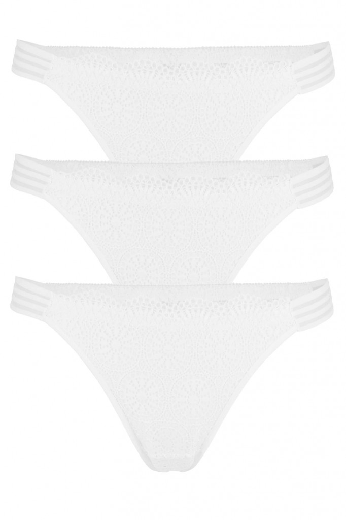 Erika jednobarevné kalhotky s pásky WNWC 82711- 3 bal