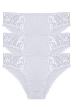 Helga bavlněné kalhotky s krajkou 9086 -3 ks