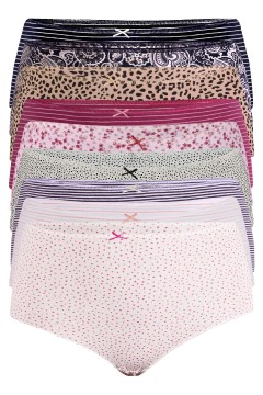 Alenka maxi bavlněné kalhotky proužek - 3bal