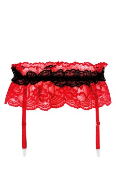 Sweet Secret red krajkový podvazkový pás 8548 červená M