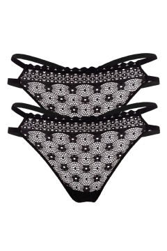 Taťána dámská krajková tanga - 2 bal.