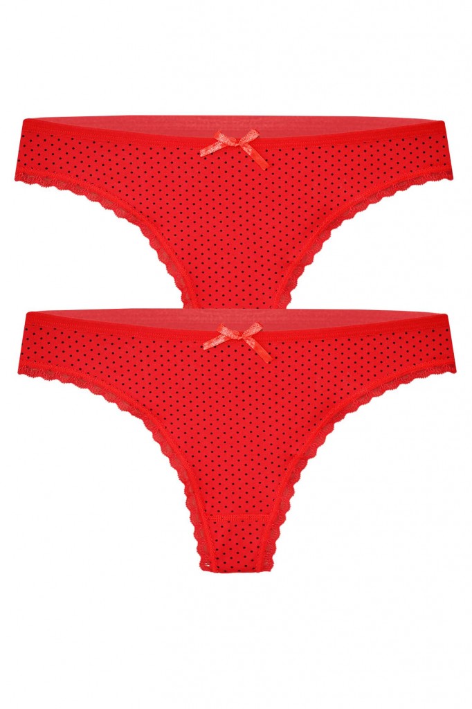 Malka dámská tanga s puntíky 806 - 2bal.