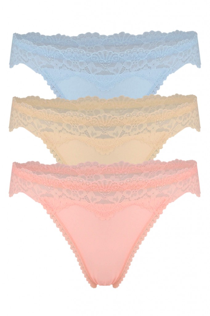 Malachit dámská tanga krajková 8917 - 3 ks