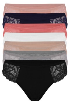 Andrita bavlněná tanga s krajkou - 3bal.