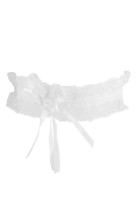 Podvazek pro nevěstu - krajkový bílá